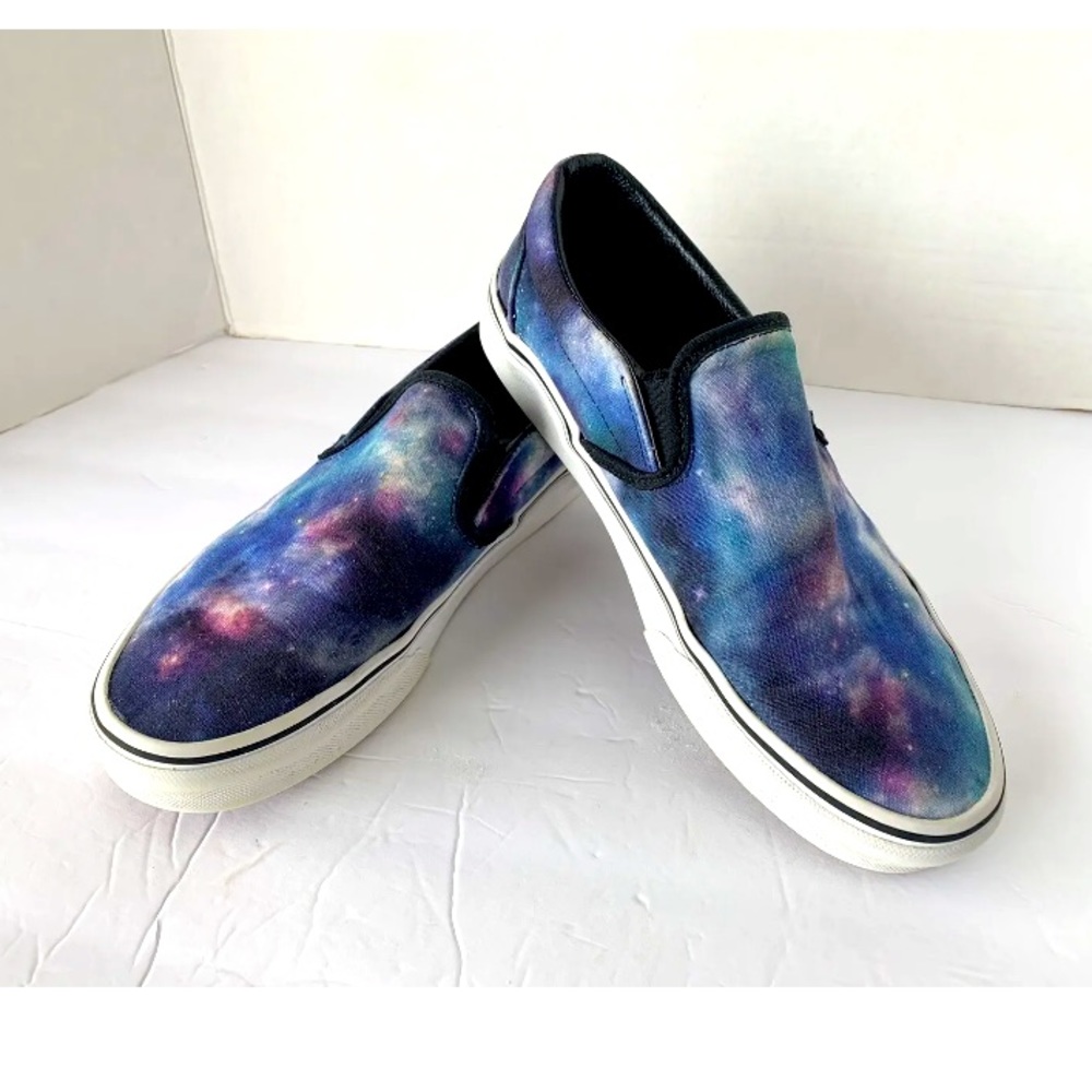 Vans Off The Wall Slip On Shoes Galaxy Blue Unisex Men’s Size 8 Women’s Size 9.5
